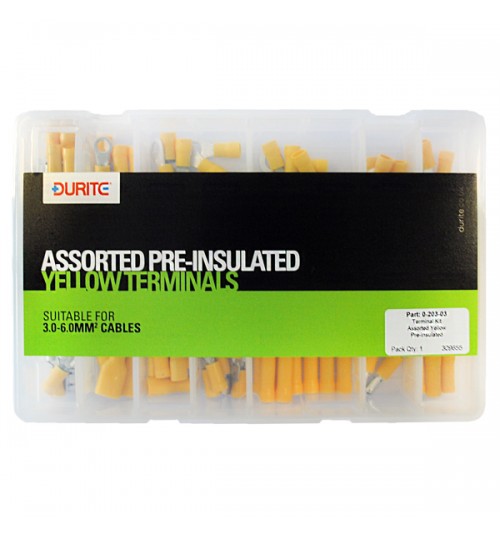 Yellow Assorted Pre-Insulated Terminal Kit 020303